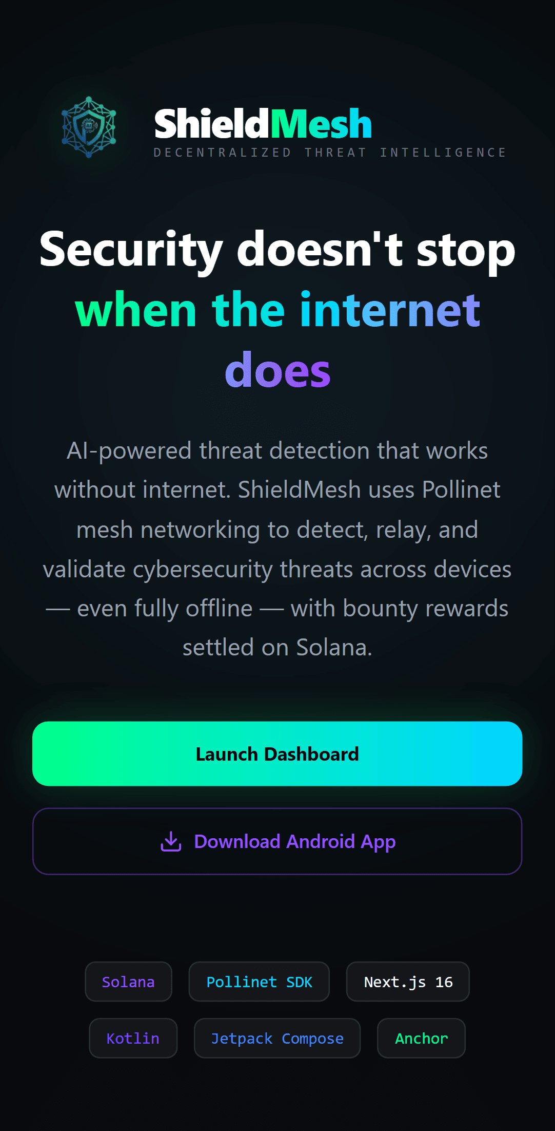 ShieldMesh — screenshot